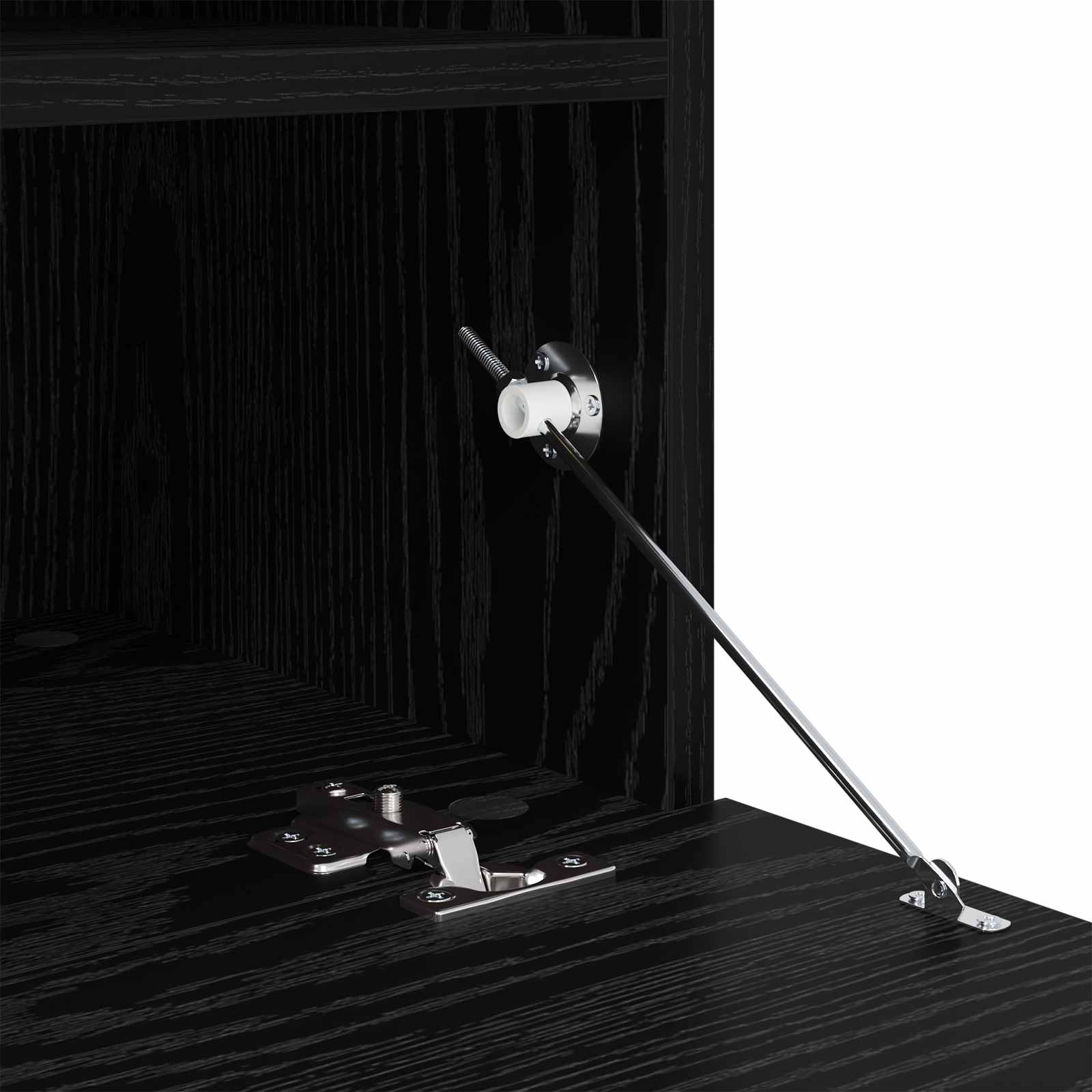 Σετ Κονσόλας Τηλεόρασης με LED Φώτα με led 7 pcs Μαύρη Οξυά - Pakobazaar