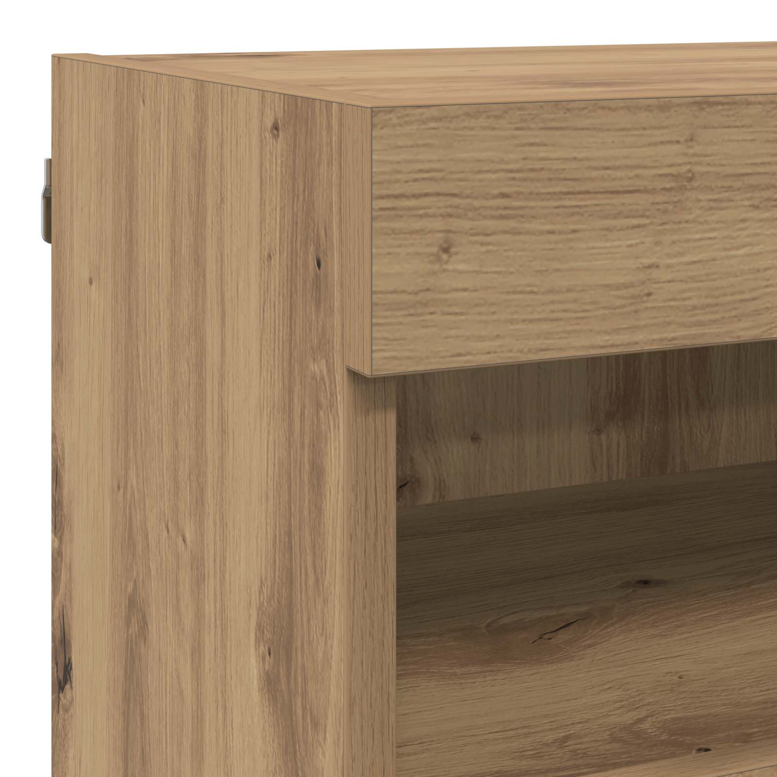 Σετ τοίχου για τηλεόραση 7 pcs Artisan Oak Επεξεργασμένο ξύλο - Pakobazaar