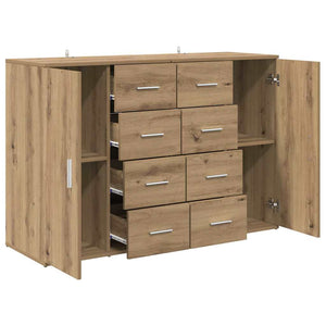 Παραδοσιακά Πλευρικά Έπιπλα με συρτάρι Corona 2 pcs Artisan Oak - Pakobazaar