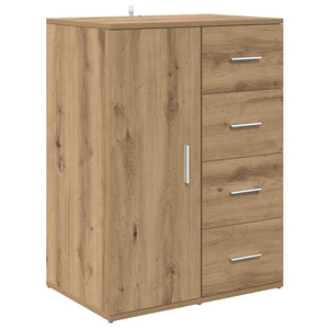 Παραδοσιακά Πλευρικά Έπιπλα με συρτάρι Corona 2 pcs Artisan Oak - Pakobazaar