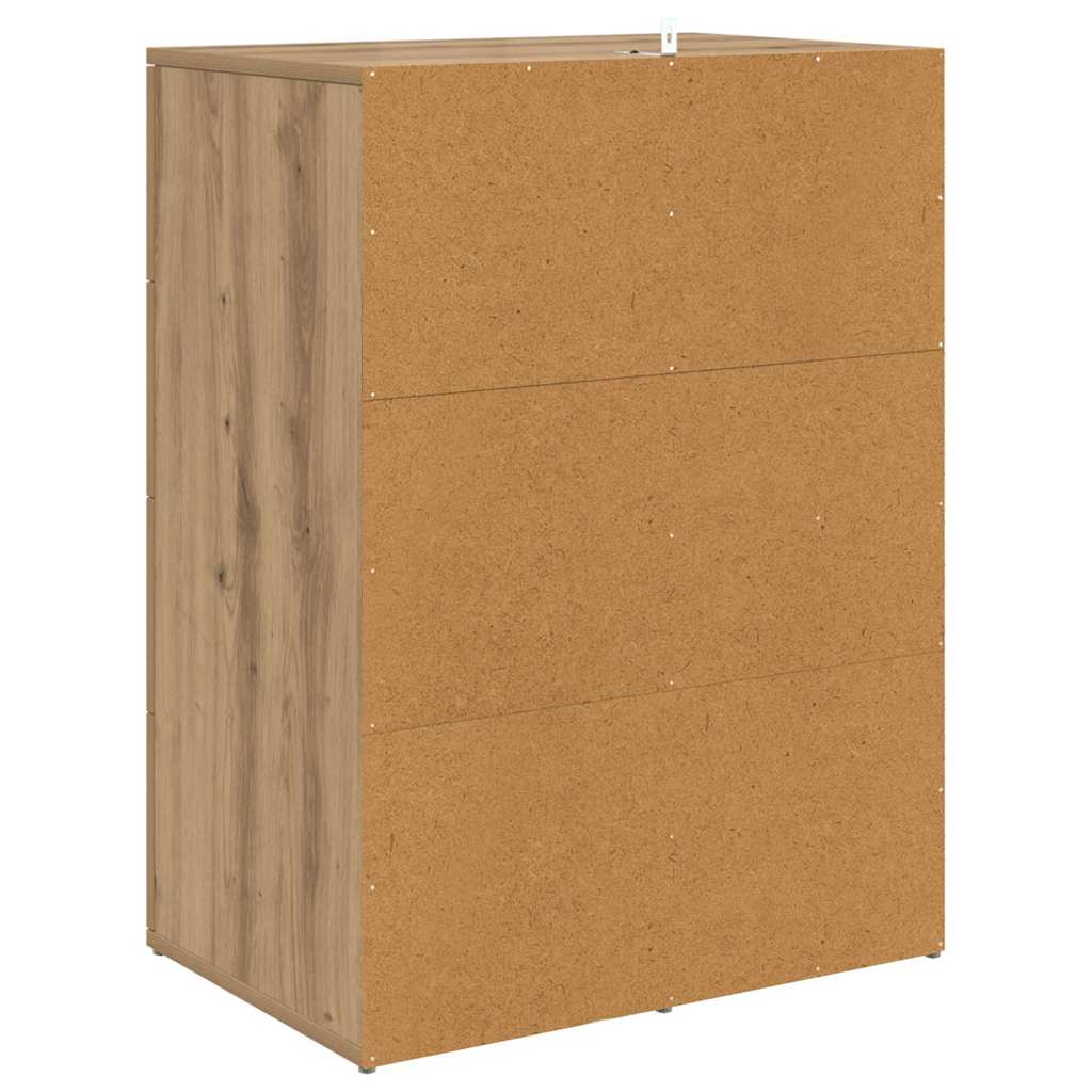 Παραδοσιακά Πλευρικά Έπιπλα με συρτάρι Corona 2 pcs Artisan Oak - Pakobazaar