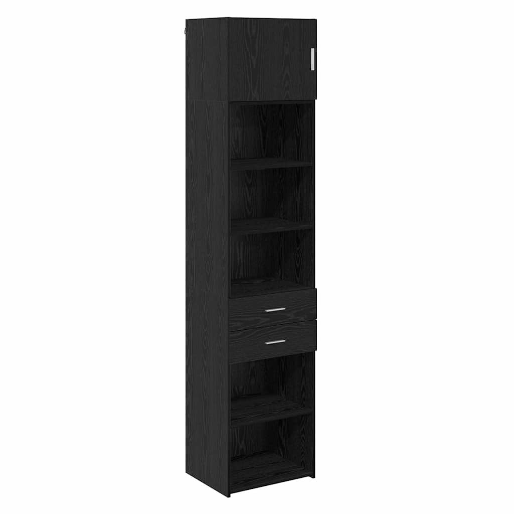 Highboard Μαύρη Οξυά 50 x 42,5 x 225 εκ Επεξεργασμένο ξύλο - Pakobazaar