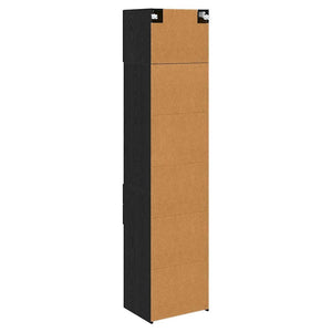 Highboard Μαύρη Οξυά 50 x 42,5 x 225 εκ Επεξεργασμένο ξύλο - Pakobazaar
