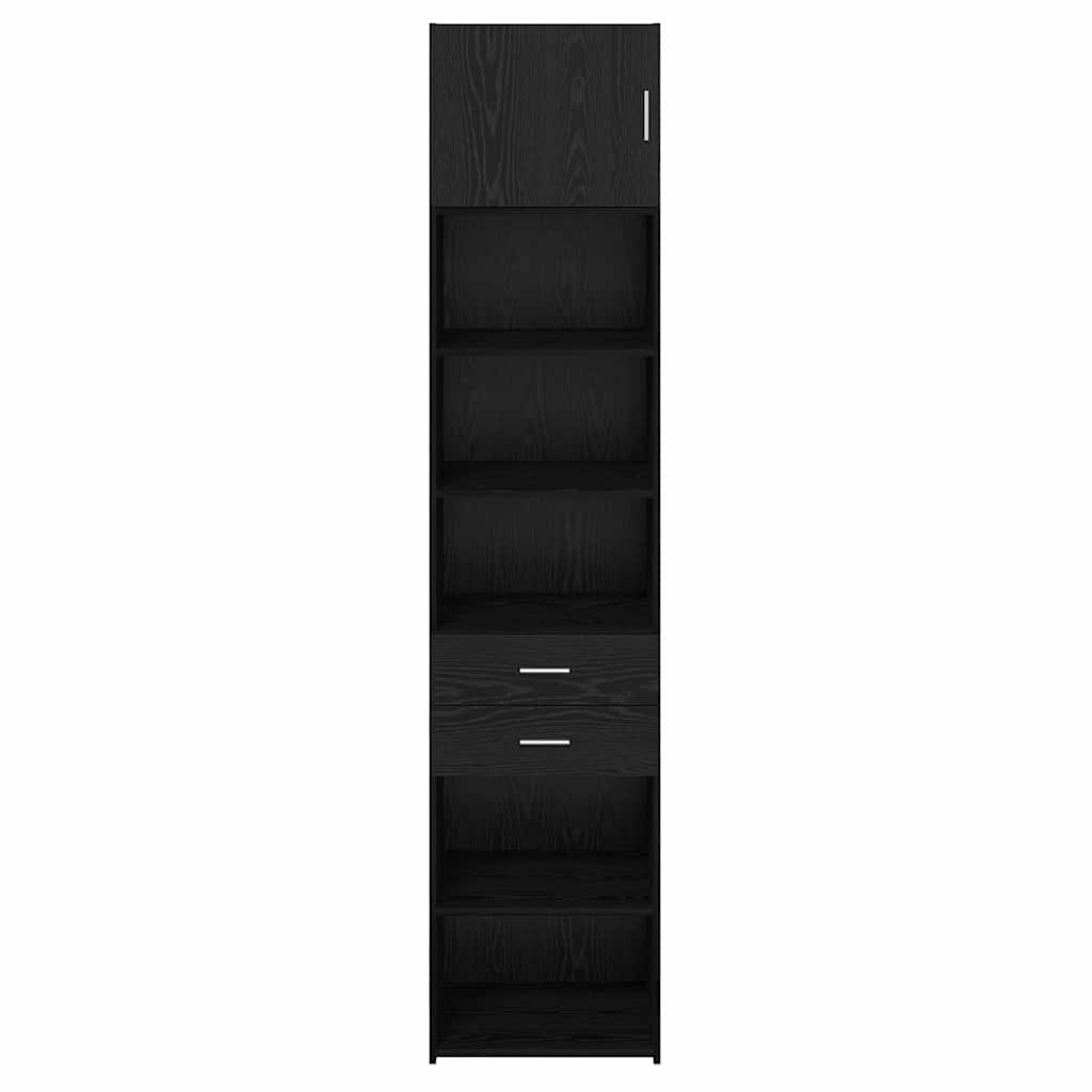 Highboard Μαύρη Οξυά 50 x 42,5 x 225 εκ Επεξεργασμένο ξύλο - Pakobazaar