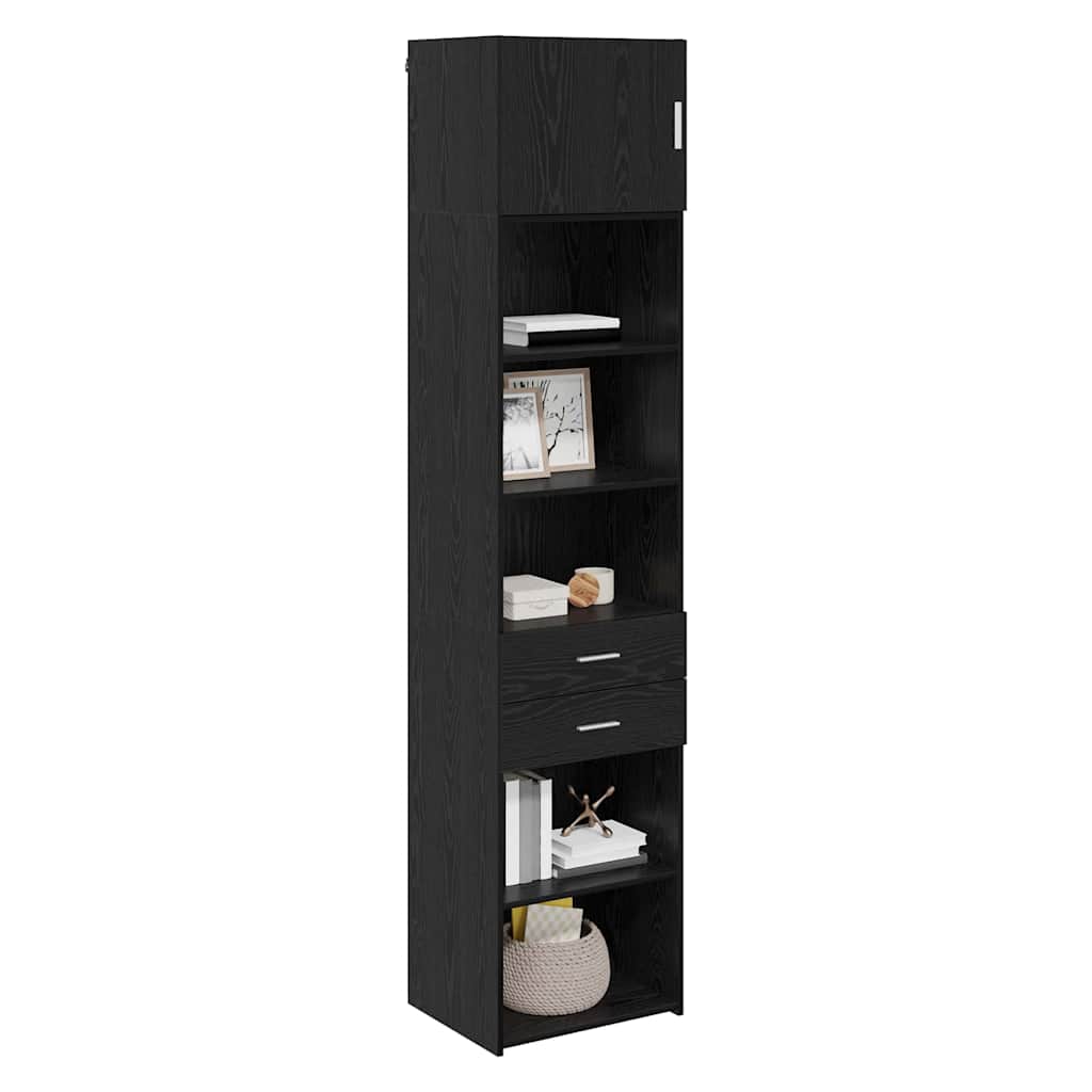 Highboard Μαύρη Οξυά 50 x 42,5 x 225 εκ Επεξεργασμένο ξύλο - Pakobazaar