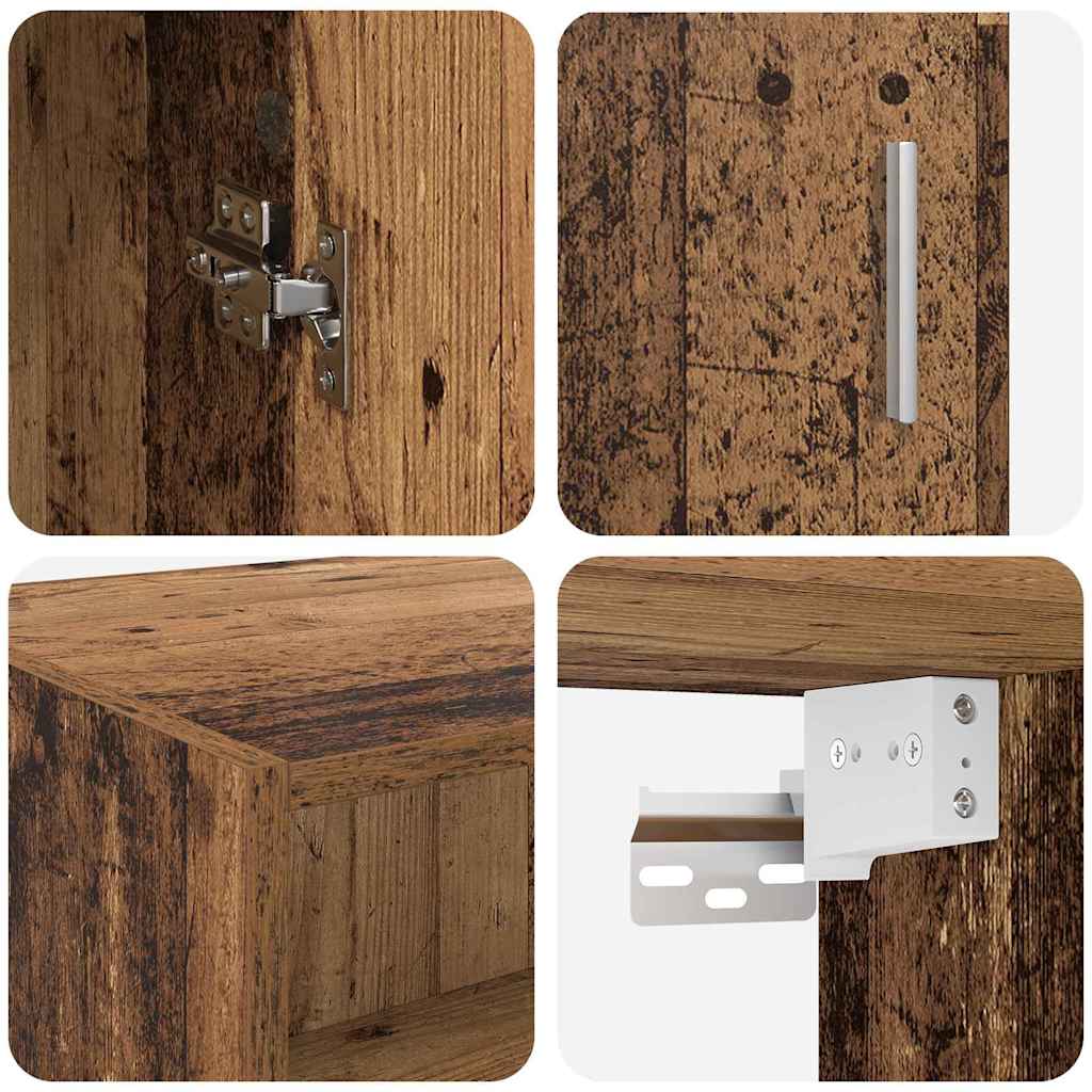 Ντουλάπι αποθήκευσης Επιτοίχιο Παλιό Ξύλο 80 x 42,5 x 225 εκ