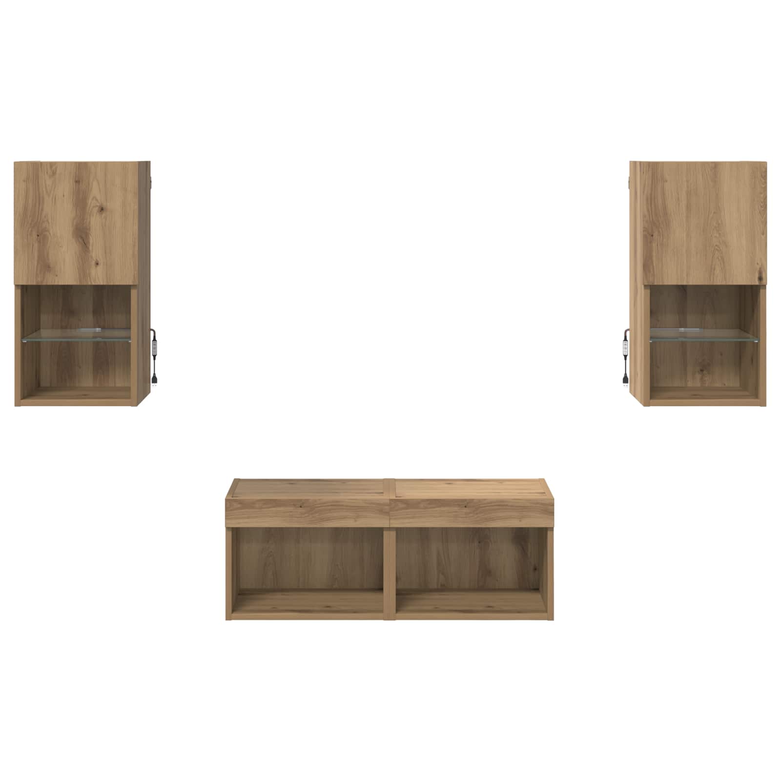 Βάσεις τηλεόρασης 4 pcs Artisan Oak Επεξεργασμένο ξύλο