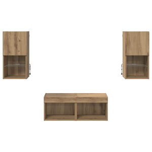 Βάσεις τηλεόρασης 4 τμχ. Artisan Oak Επεξεργασμένο Ξύλο