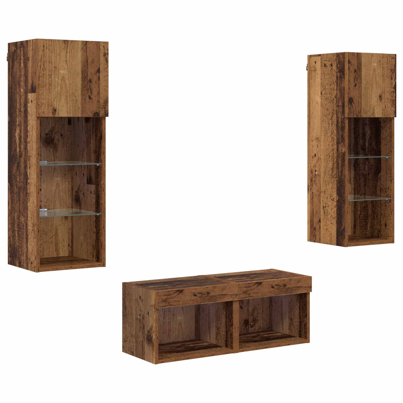 Βάσεις τηλεόρασης 4 pcs Artisan Oak Επεξεργασμένο ξύλο