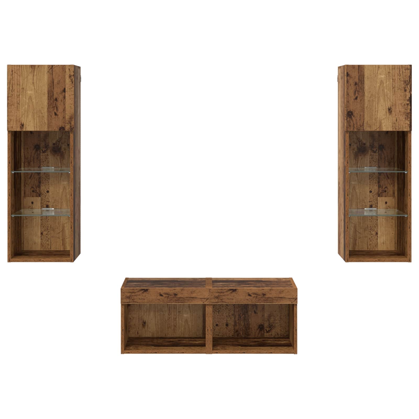 Βάσεις τηλεόρασης 4 pcs Artisan Oak Επεξεργασμένο ξύλο