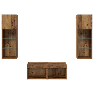 Βάσεις τηλεόρασης 4 τμχ. Artisan Oak Επεξεργασμένο Ξύλο