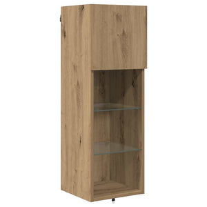 Μονάδες Τοίχου Τηλεόρασης 4 τμχ. Artisan Oak Επεξεργασμένο Ξύλο