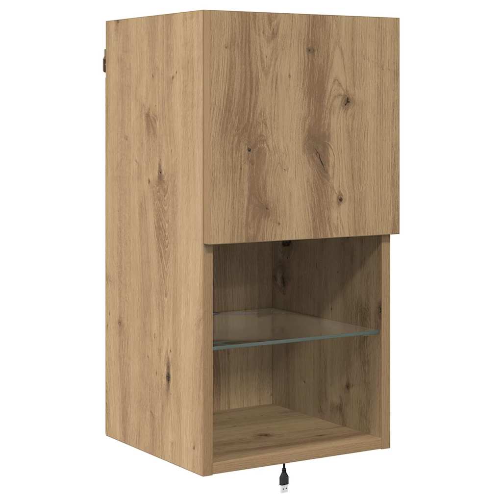 Μονάδες Τοίχου Τηλεόρασης Artisan Oak Επεξεργασμένο ξύλο