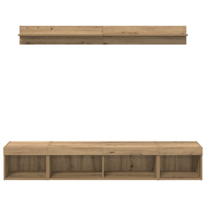 Σετ τοίχου για τηλεόραση 5 τμχ. Artisan Oak Επεξεργασμένο Ξύλο