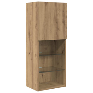 Μονάδες Τοίχου ΤV με LED 5 pcs Artisan Oak Επεξεργασμένο ξύλο - Pakobazaar