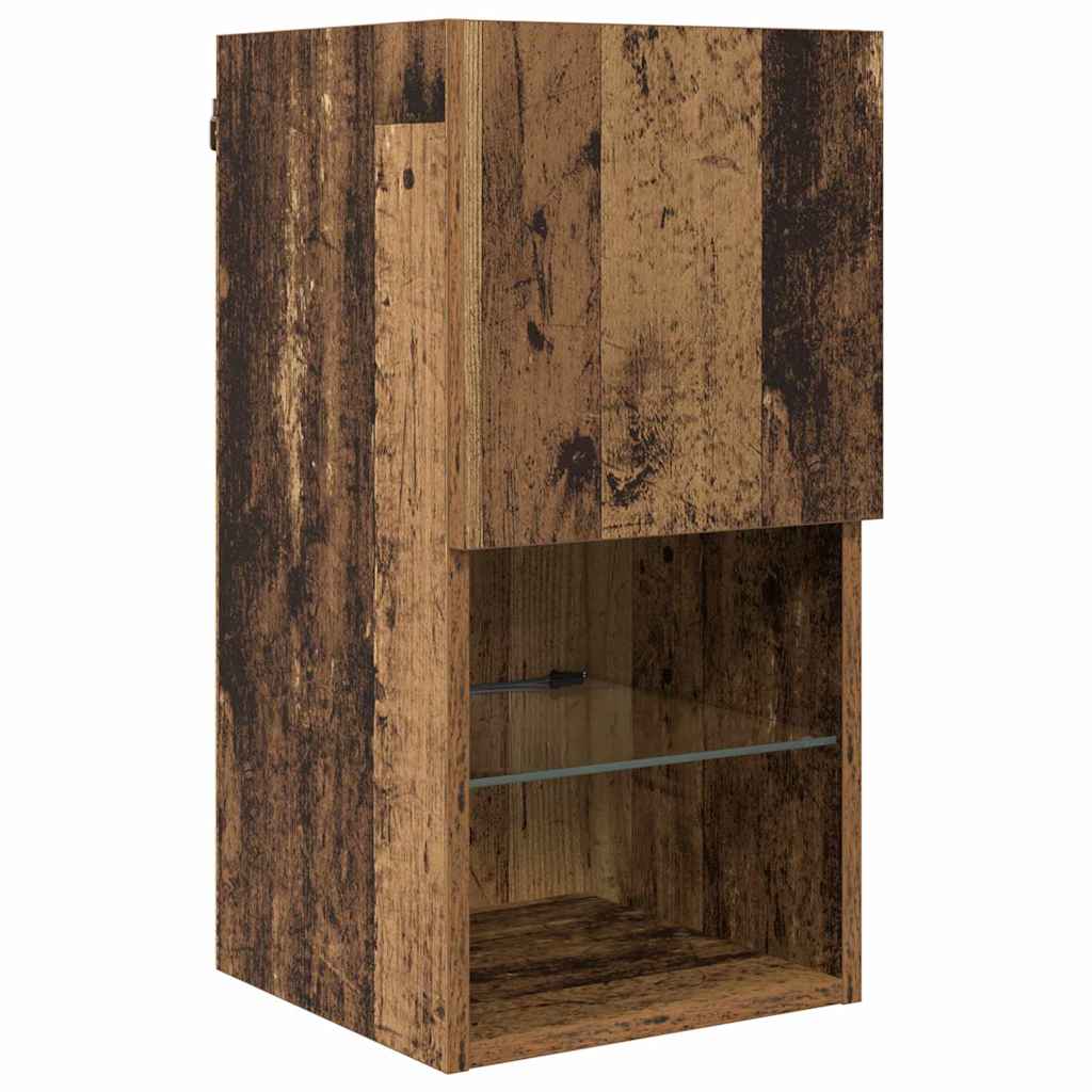 Μονάδες Τοίχου ΤV με LED 6 pcs Παλιό Ξύλο Επεξεργασμένο ξύλο