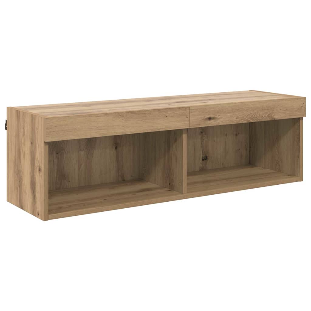 Μονάδες Τοίχου ΤV με LED 6 pcs Artisan Oak Επεξεργασμένο ξύλο - Pakobazaar