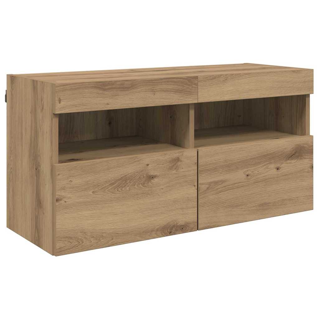 Μονάδες Τοίχου ΤV με LED 5 pcs Artisan Oak 40,5 x 30 x 90 εκ - Pakobazaar