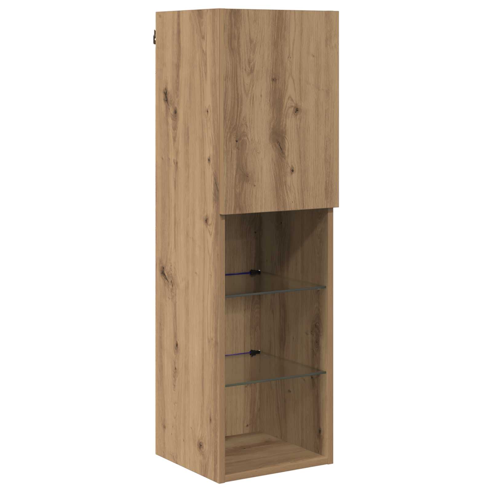 Ντουλάπι TV με led 7 pcs Artisan Oak Επεξεργασμένο ξύλο - Pakobazaar