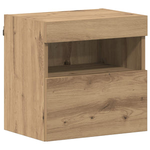 Ντουλάπι TV με led 7 pcs Artisan Oak Επεξεργασμένο ξύλο - Pakobazaar