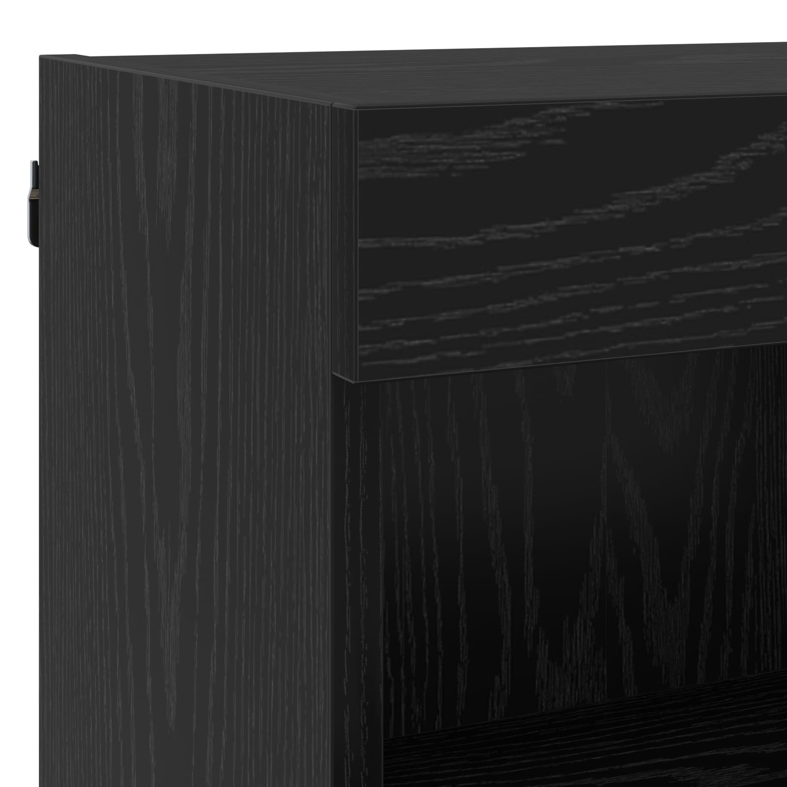 Ντουλάπι TV με led 7 pcs Μαύρη Οξυά Επεξεργασμένο ξύλο - Pakobazaar