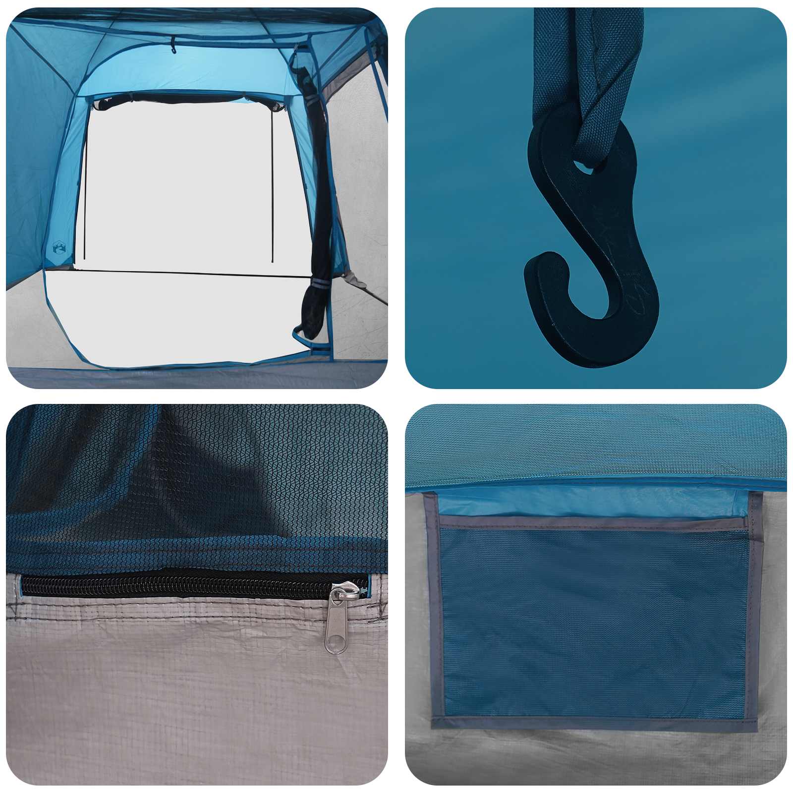 Σκηνή τούνελ Μπλε 361 x 235 x 147 εκ - Pakobazaar
