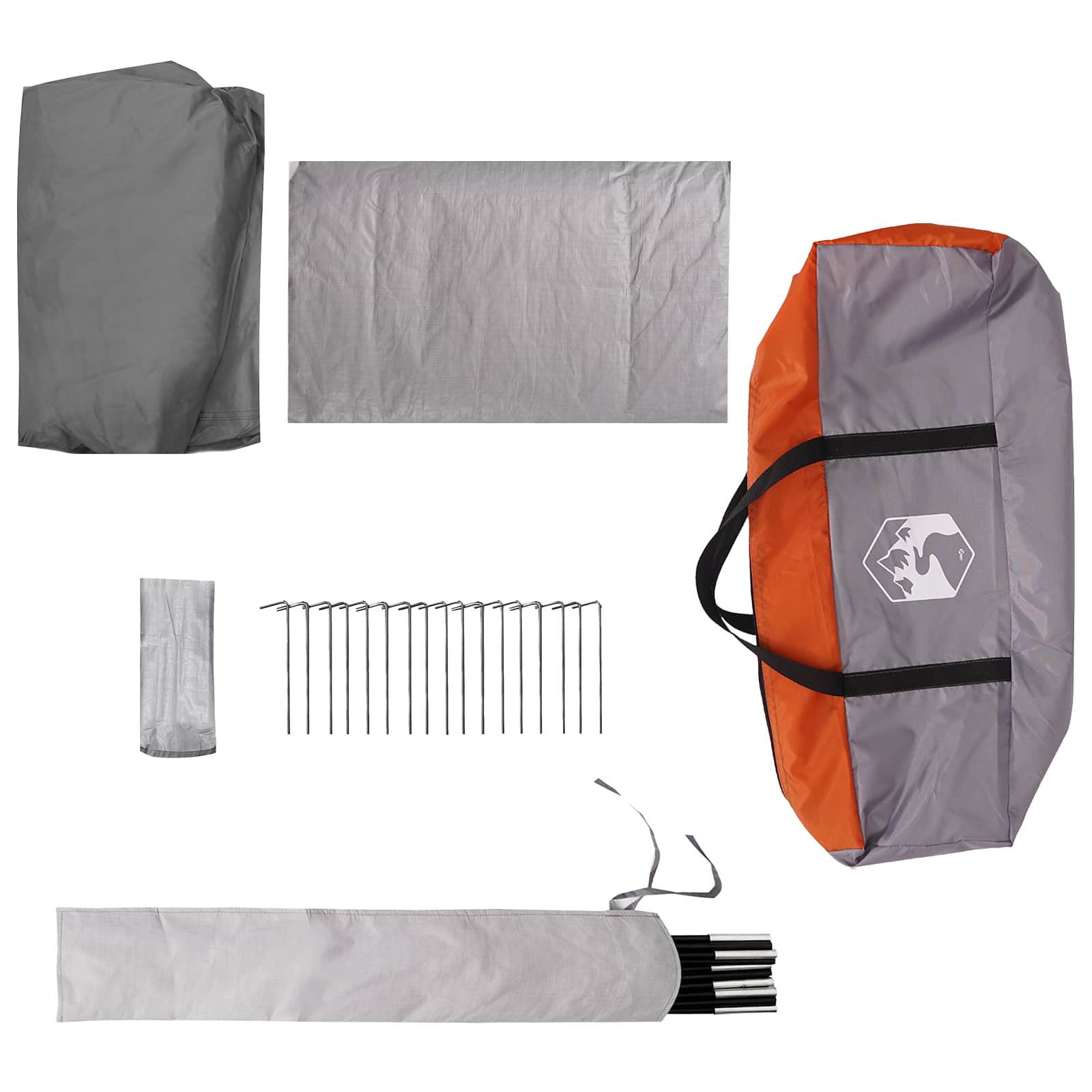 Σκηνή τούνελ Γκρι και Πορτοκαλί 361 x 235 x 147 εκ - Pakobazaar