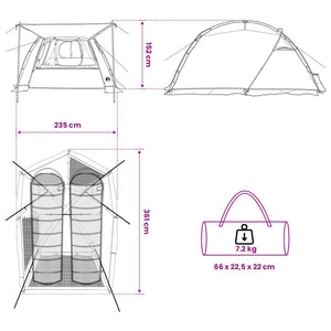 Σκηνή τούνελ Γκρι και Πορτοκαλί 361 x 235 x 147 εκ - Pakobazaar