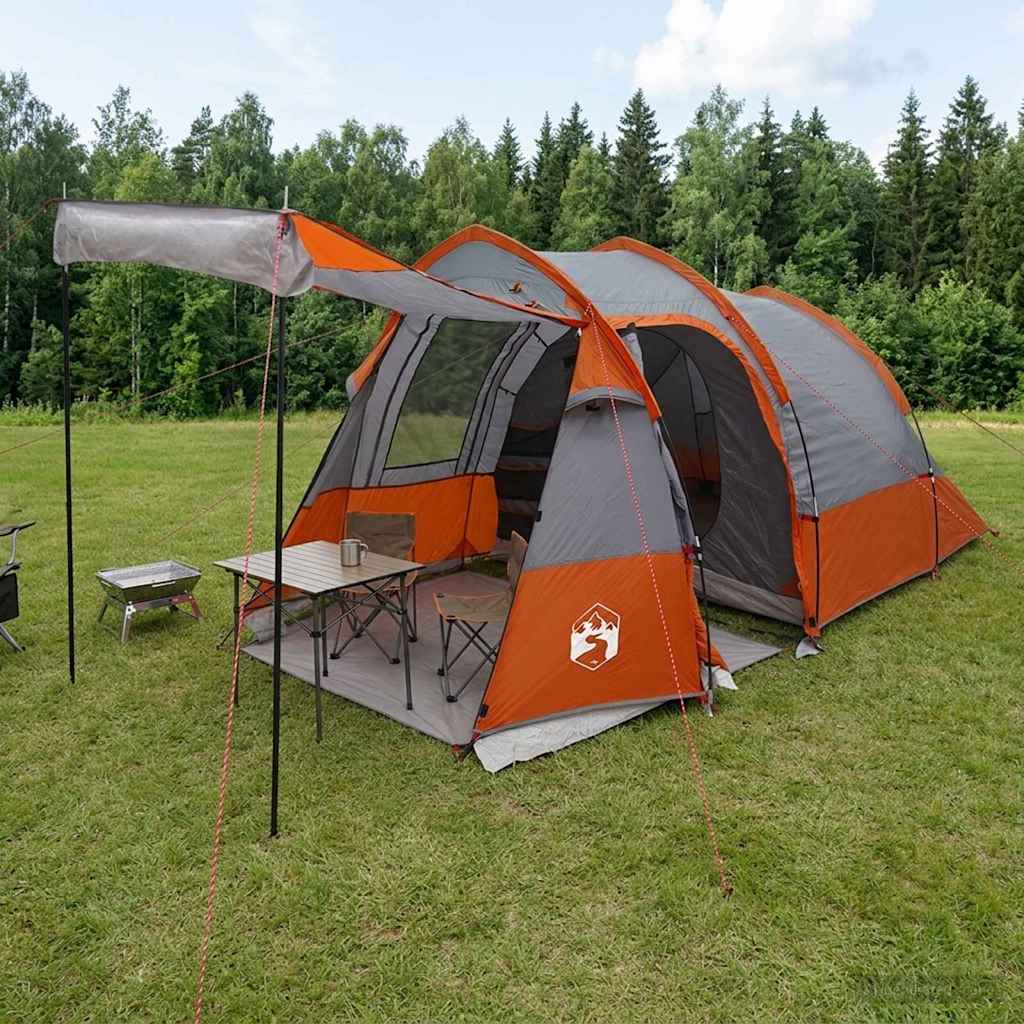 Σκηνή τούνελ Γκρι και Πορτοκαλί 390 x 215 x 152 εκ. - Pakobazaar