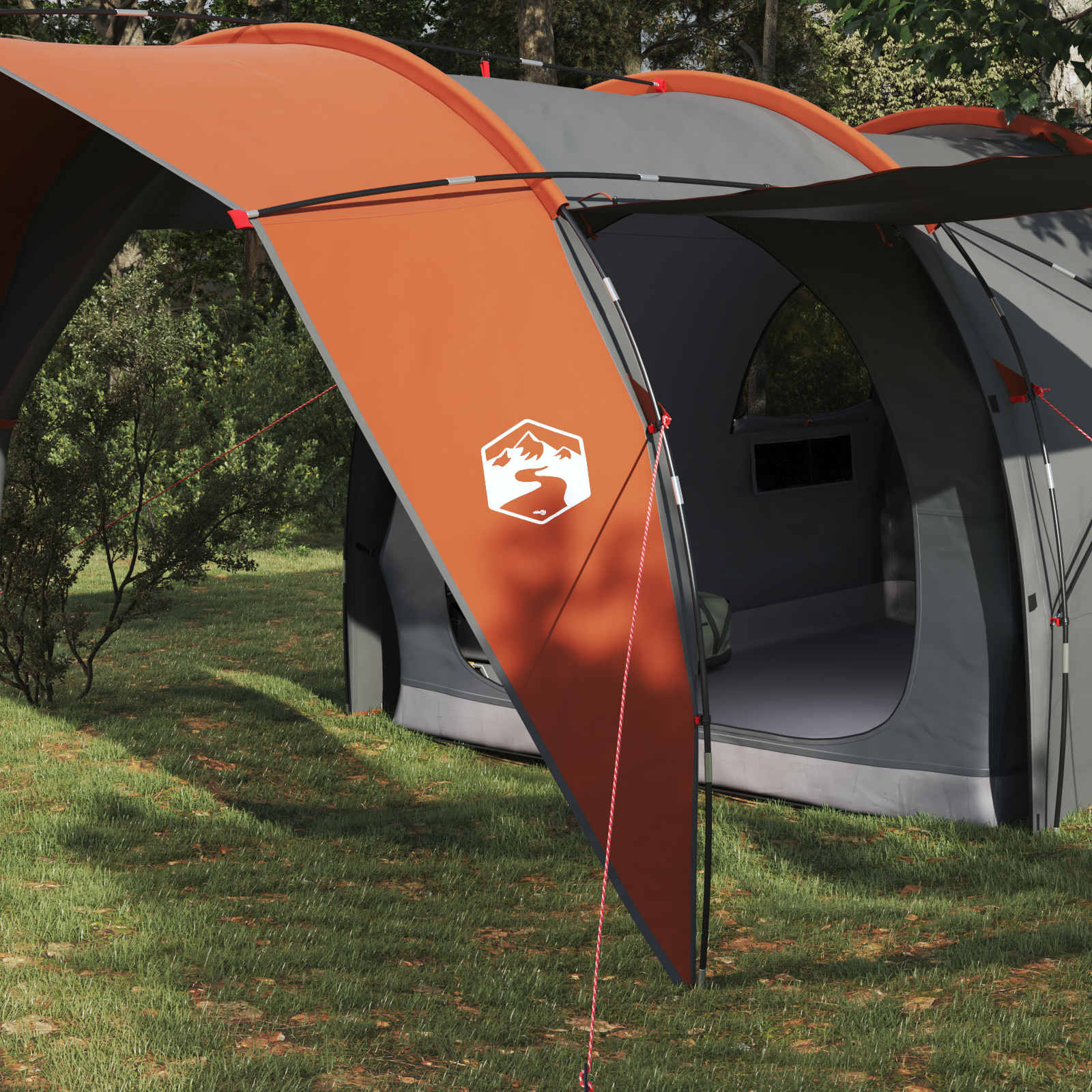 Σκηνή τούνελ Γκρι και Πορτοκαλί 562 x 265 x 216 εκ - Pakobazaar