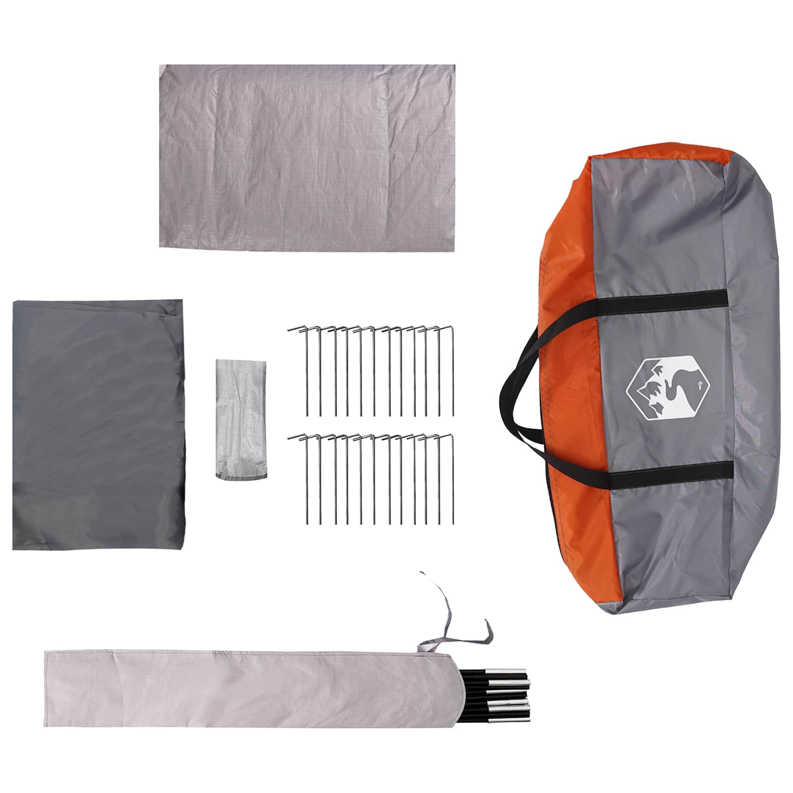 Σκηνή τούνελ Γκρι και Πορτοκαλί 505 x 330 x 204 cm - Pakobazaar