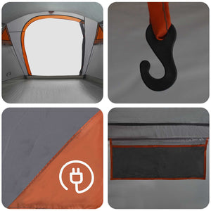 Σκηνή τούνελ Γκρι και Πορτοκαλί 505 x 330 x 204 cm - Pakobazaar