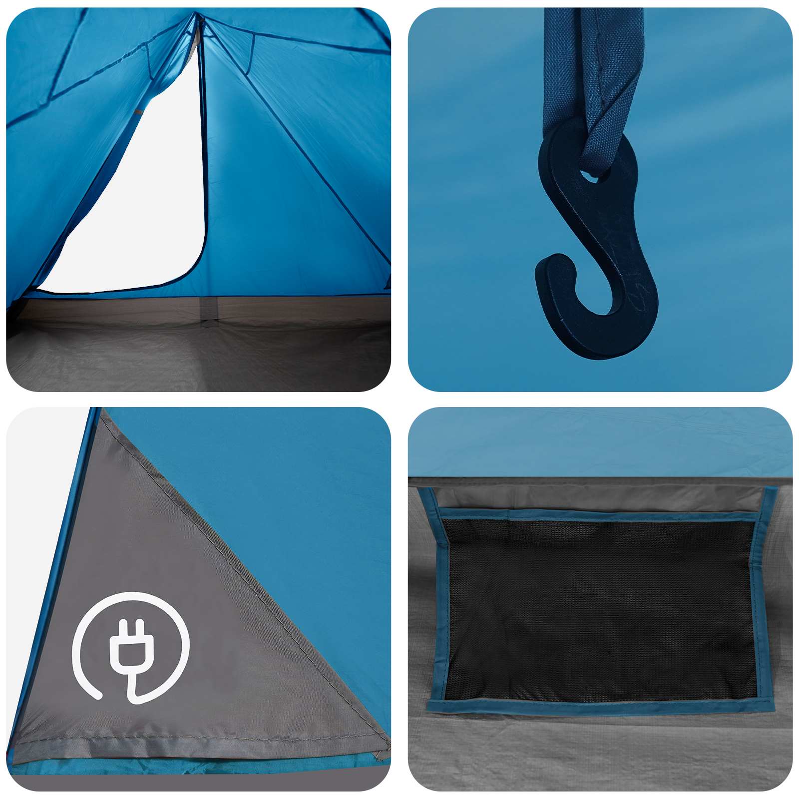 Κατασκήνωση για Πεζοπορία Μπλε 4 ατόμων - Pakobazaar