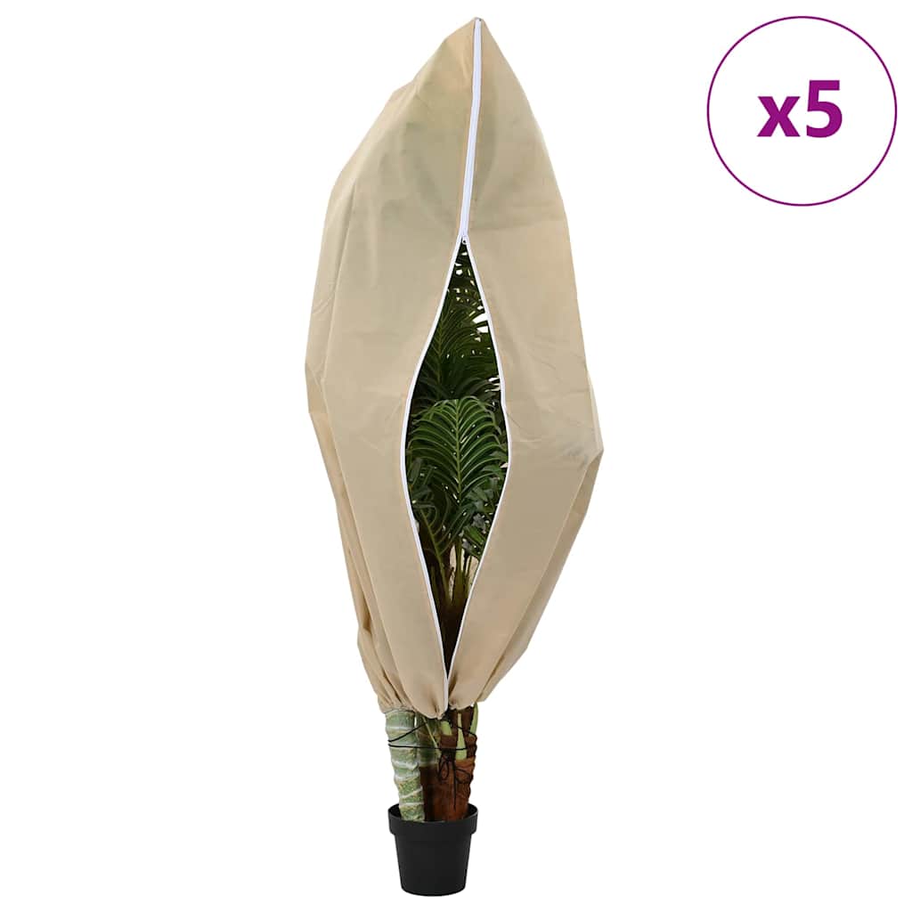 Καλύμματα Φλις Προστασίας Φυτών από Παγετό 5 pcs Μπεζ