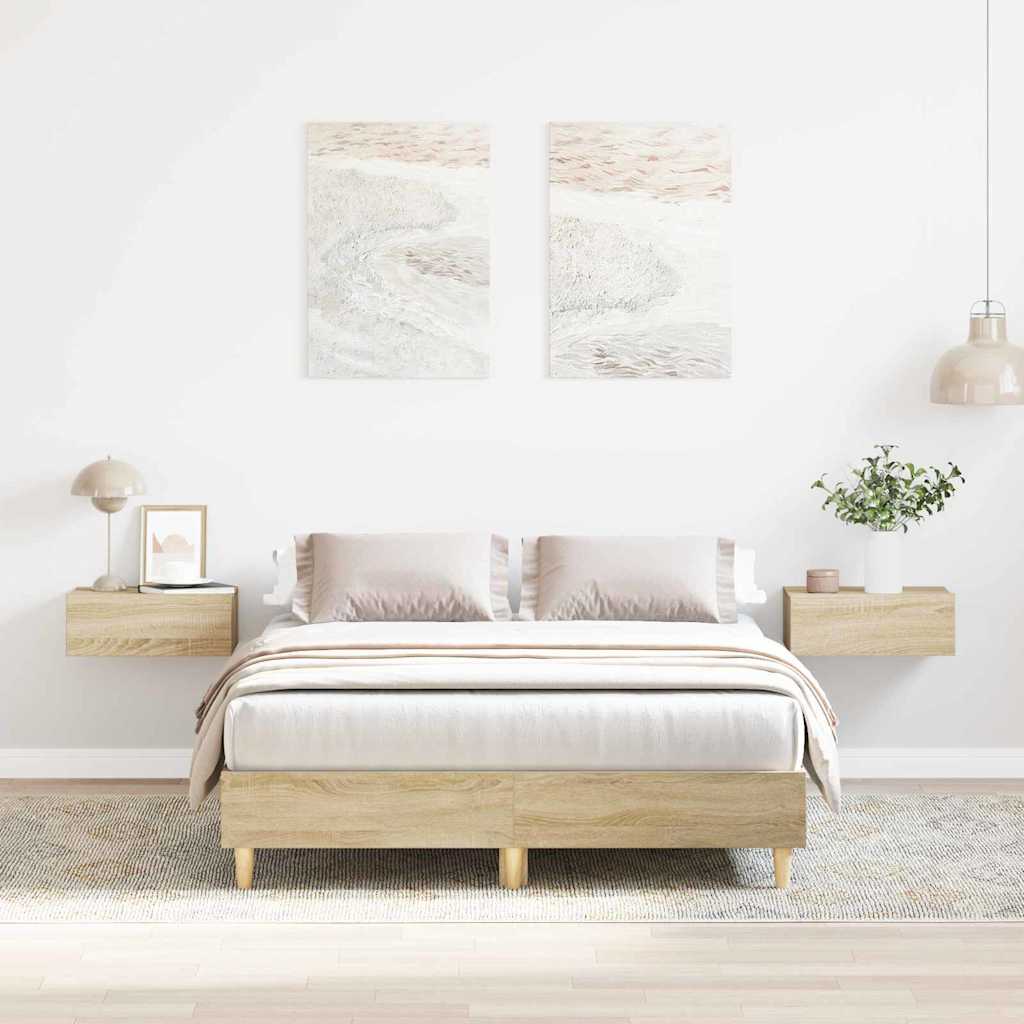 Σκελετός Κρεβατιού Σονόμα 137 x 190 cm Επεξεργασμένο ξύλο - Pakobazaar