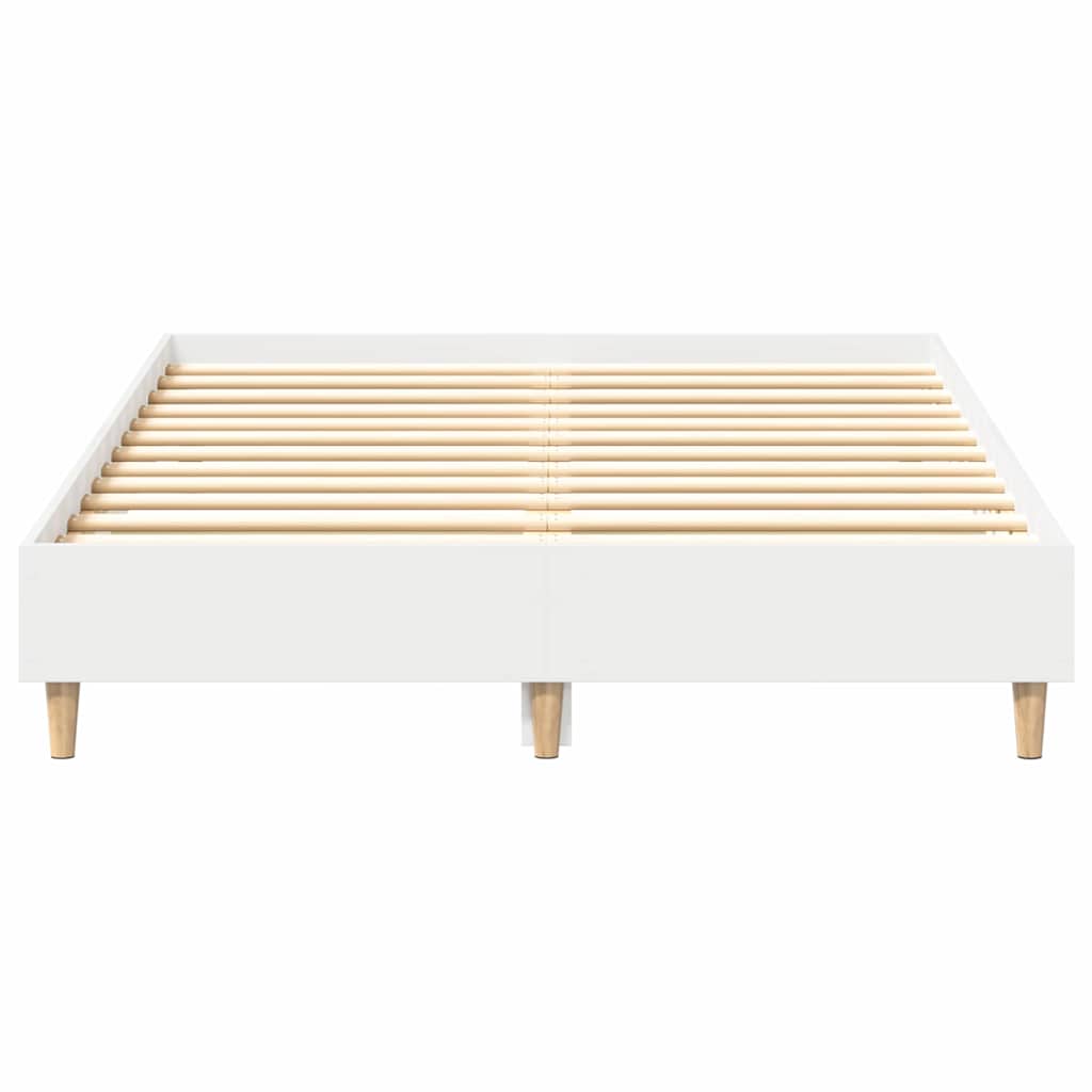 Σκελετός Κρεβατιού Λευκό 137 x 190 cm Επεξεργασμένο ξύλο - Pakobazaar