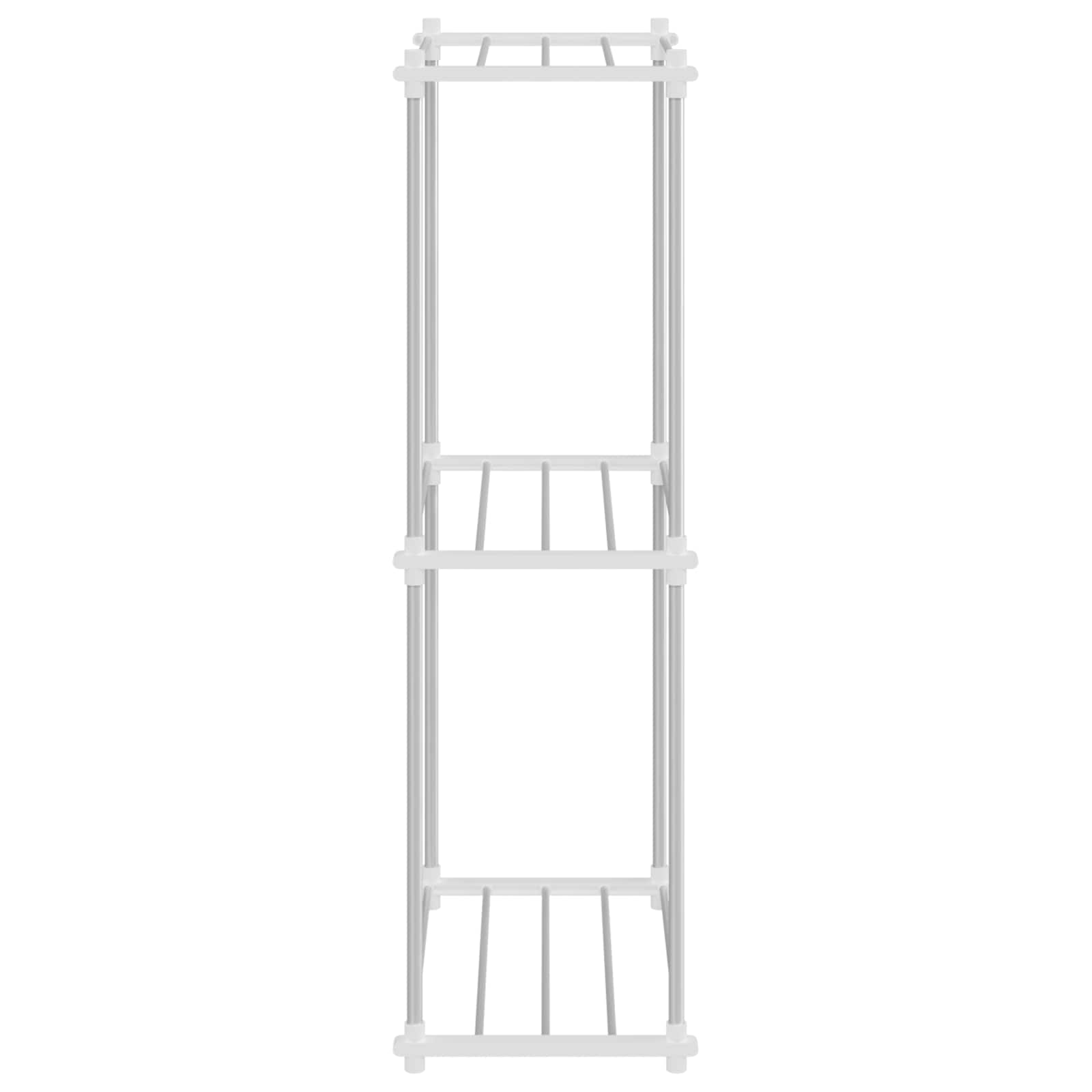 Τούβλο Ράφι με αποθήκευση Λευκό 42,5 x 27 x 91,5 εκ. Αλουμίνιο - Pakobazaar