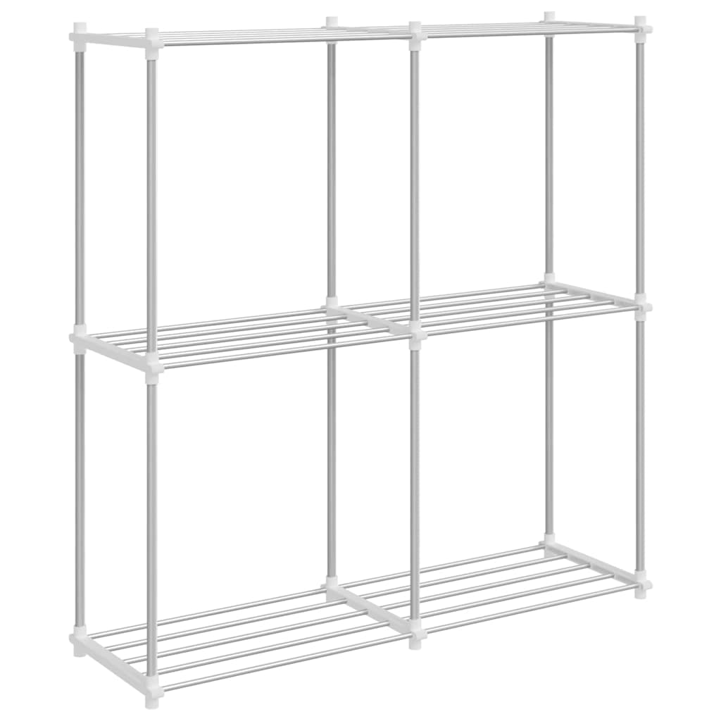 Τούβλο Ράφι με αποθήκευση Λευκό 86 x 27 x 90 εκ Αλουμίνιο - Pakobazaar