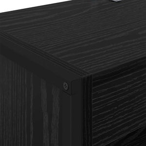 Βιβλιοθήκη 60 x 30 x 189,5 εκ Επεξεργασμένο Ξύλο Μαύρη Οξυά