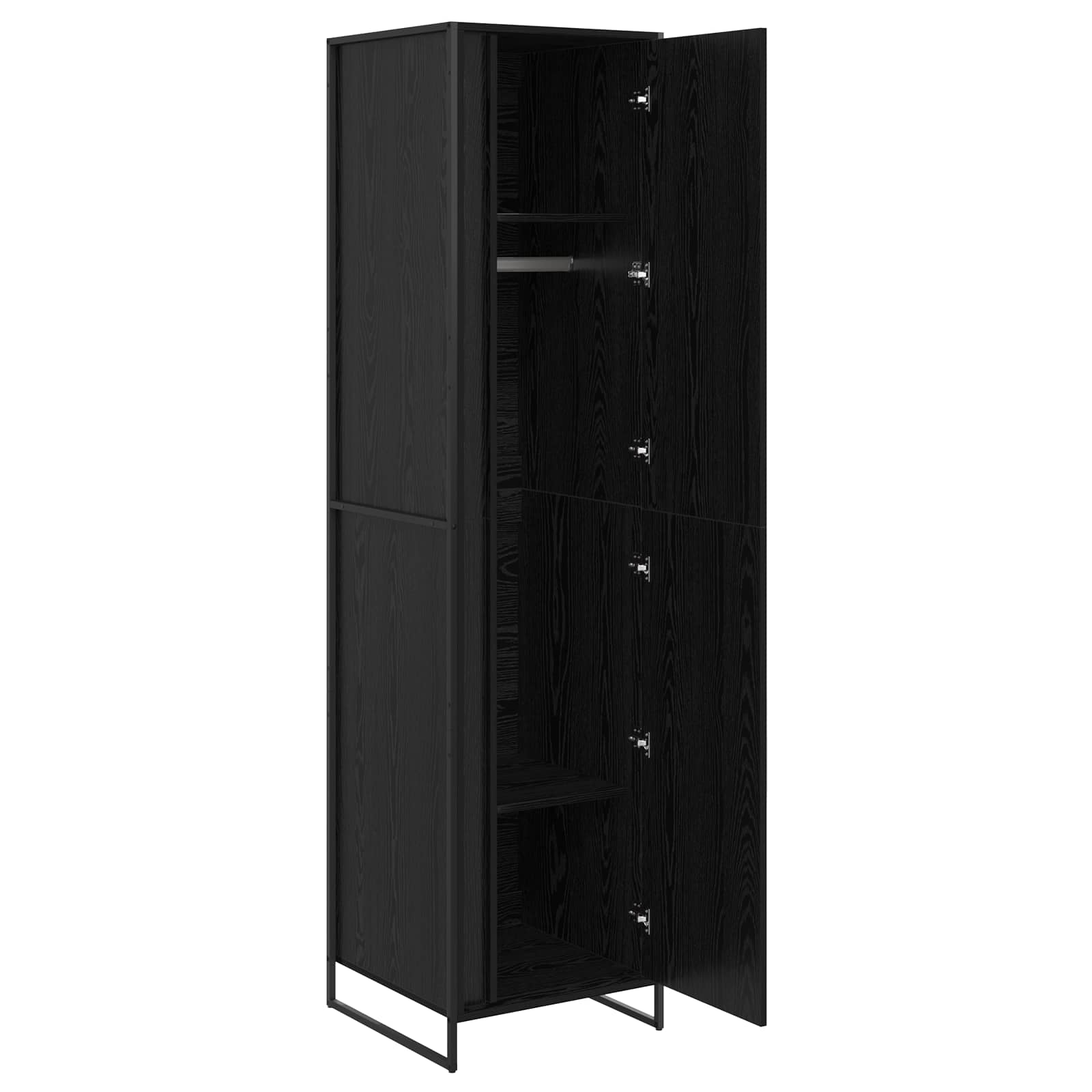 Ντουλάπα Μαύρη Οξυά 50 x 50 x 200 cm Επεξεργασμένο ξύλο