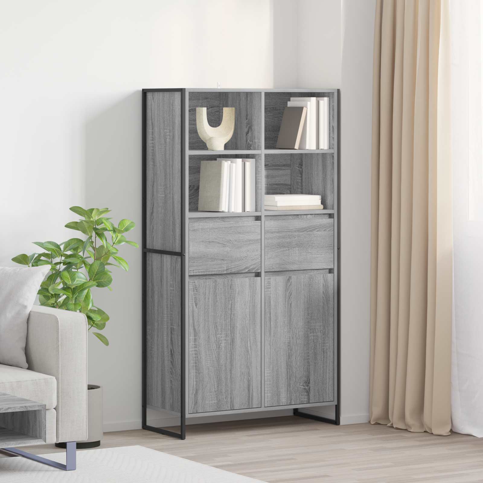 Πλαϊνό γραφείο Γκρίζο Σονομα 81 x 36 x 150.5 εκ.