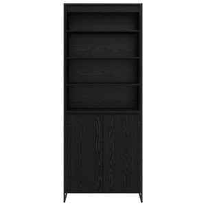 Ψηλά Ντουλάπια 2 pcs Μαύρη Οξυά 79 x 36 x 200 εκ. - Pakobazaar