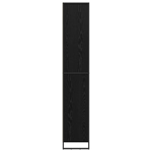 Ψηλά Ντουλάπια 2 pcs Μαύρη Οξυά 79 x 36 x 200 εκ. - Pakobazaar
