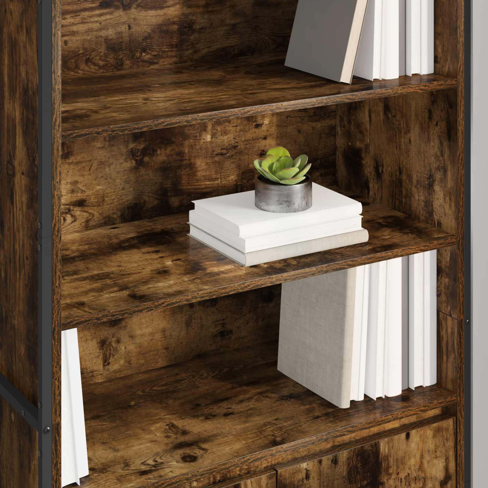 Ψηλά Ντουλάπια 2 pcs Καπνιστό Δρύς 79 x 36 x 200 εκ. - Pakobazaar