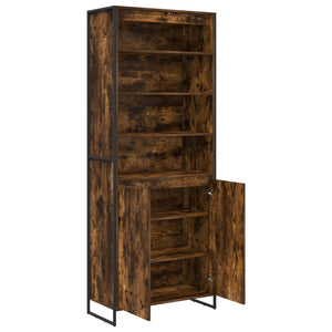 Ψηλά Ντουλάπια 2 pcs Καπνιστό Δρύς 79 x 36 x 200 εκ. - Pakobazaar
