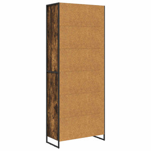 Ψηλά Ντουλάπια 2 pcs Καπνιστό Δρύς 79 x 36 x 200 εκ. - Pakobazaar