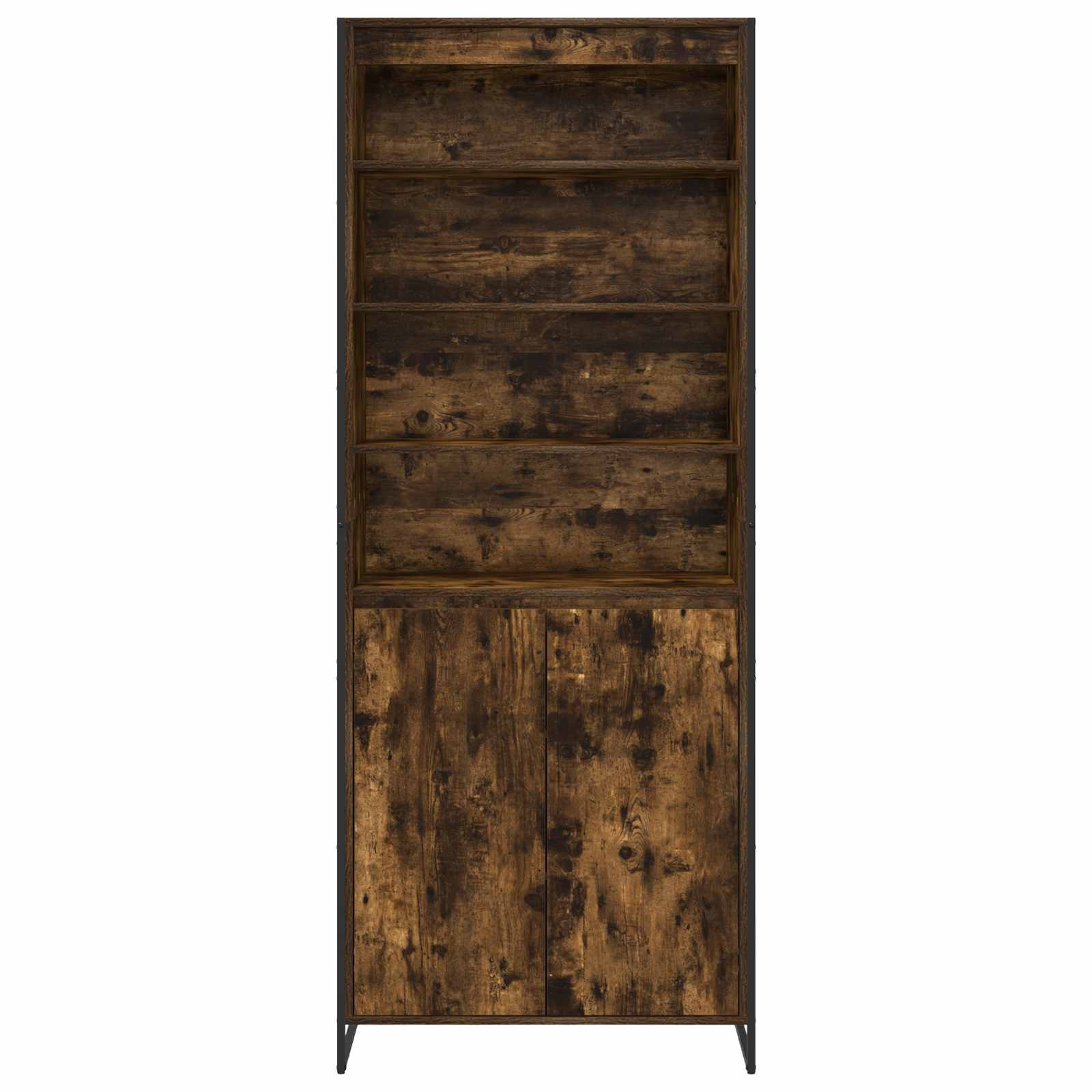 Ψηλά Ντουλάπια 2 pcs Καπνιστό Δρύς 79 x 36 x 200 εκ. - Pakobazaar