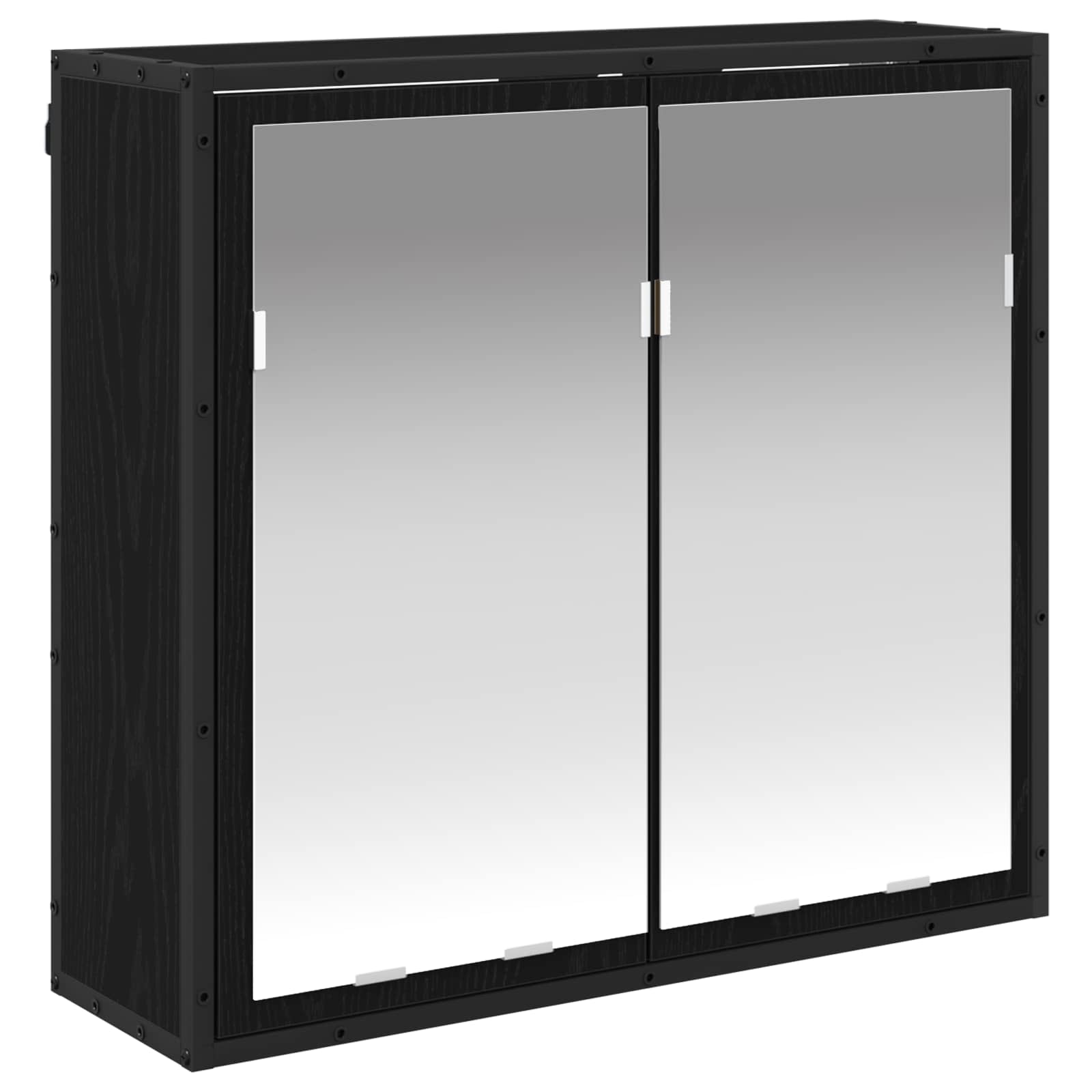 Σετ Επίπλων Μπάνιου με συρτάρι Μαύρη Οξυά Επεξεργασμένο ξύλο