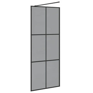 Τοίχος Ντους Walk-in Μαύρο 80 x 195 cm σκληρυμένο γυαλί - Pakobazaar