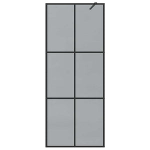 Τοίχος Ντους Walk-in Μαύρο 80 x 195 cm σκληρυμένο γυαλί - Pakobazaar